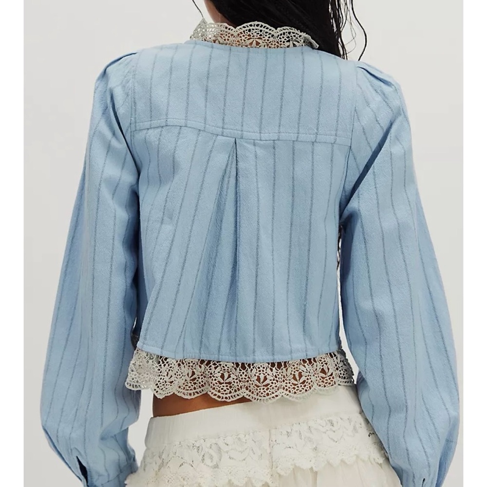 FREE PEOPLE Bali Jude Embroidered Cotton Blouse - Picture 7 of 7